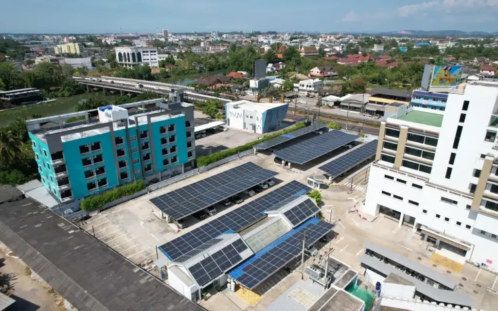 ผลงานโรงจอดรถโซลาร์เซลล์จาก KG Solar